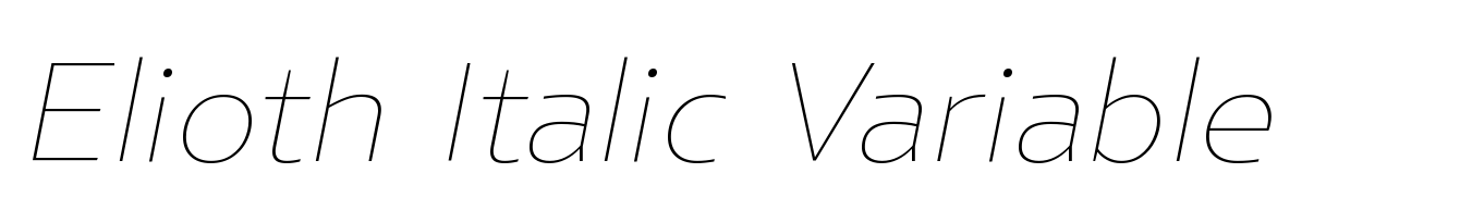 Elioth Italic Variable